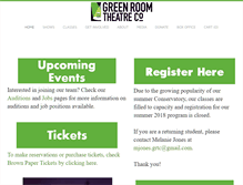 Tablet Screenshot of greenroomtheatrecompany.org